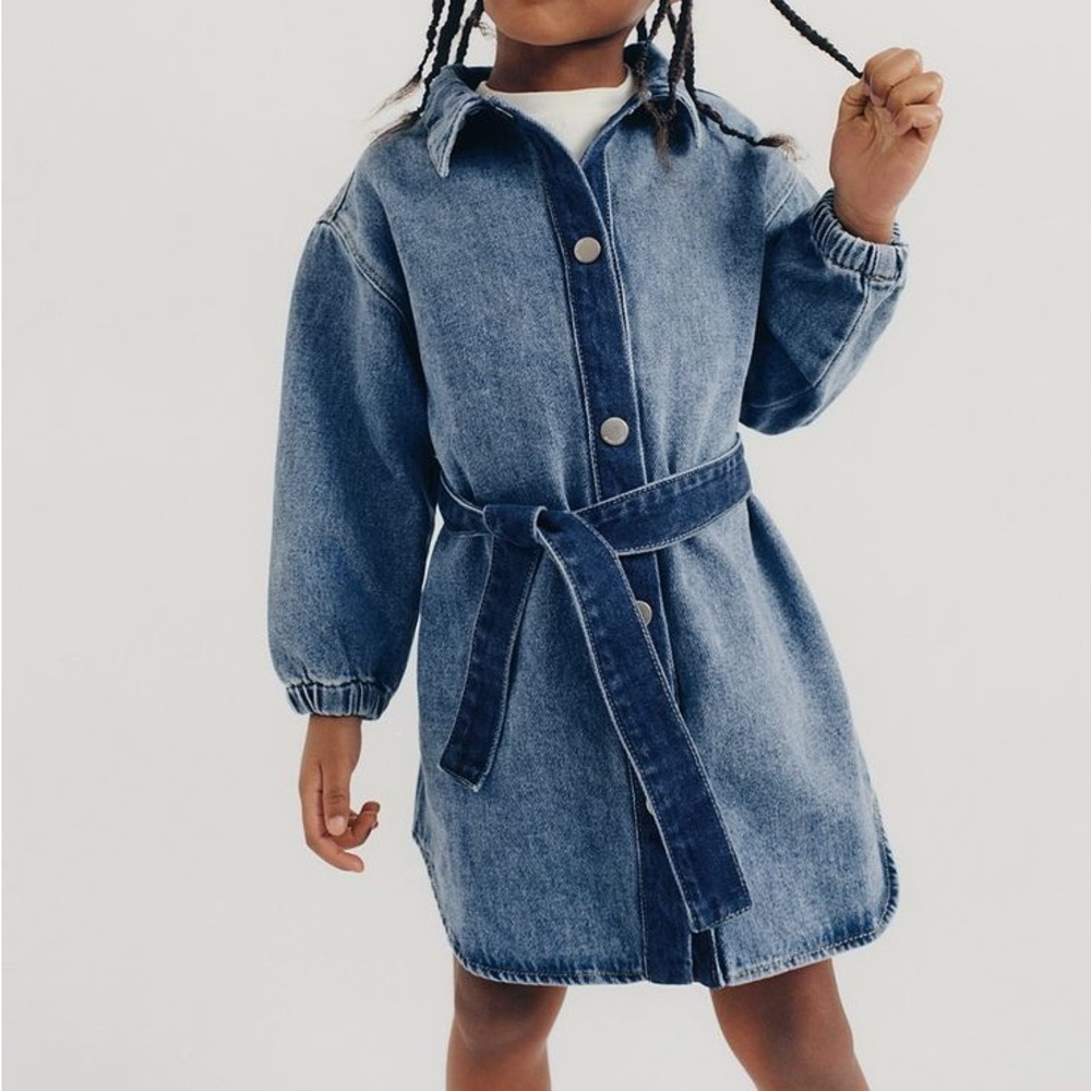 Zara Girl’s Belted Denim Dress